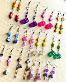While I don't create each individual bead, each earring is individually curated and assembled by me! Because of this, I try to keep them affordable.